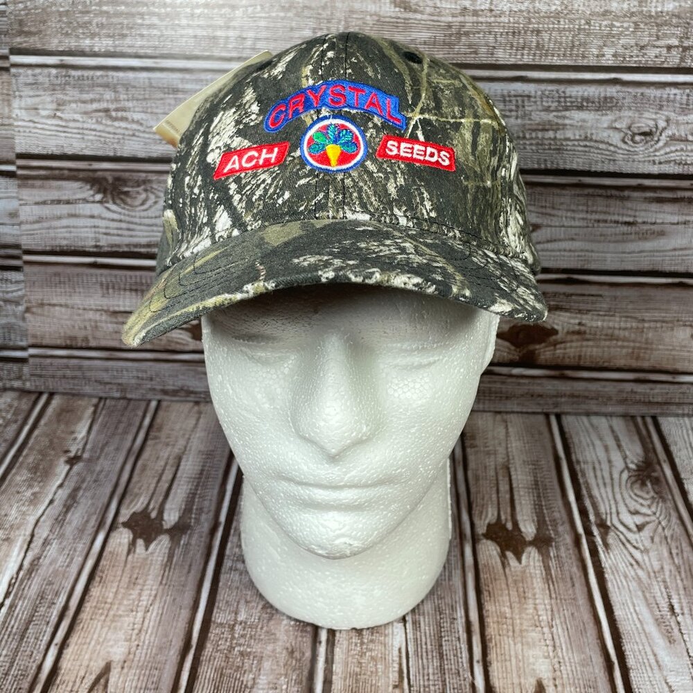 CRYSTAL Arch Seeds Men's OS Strapback Sugar Beet Seed Embroidered Cap Hat NWT